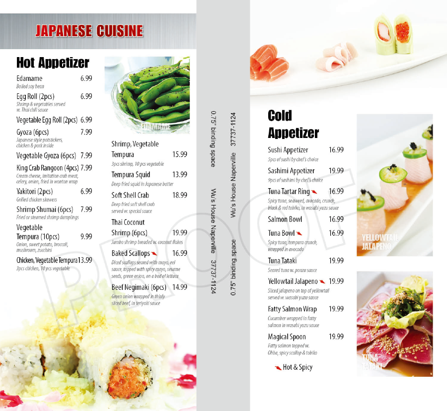 Menu Page 1
